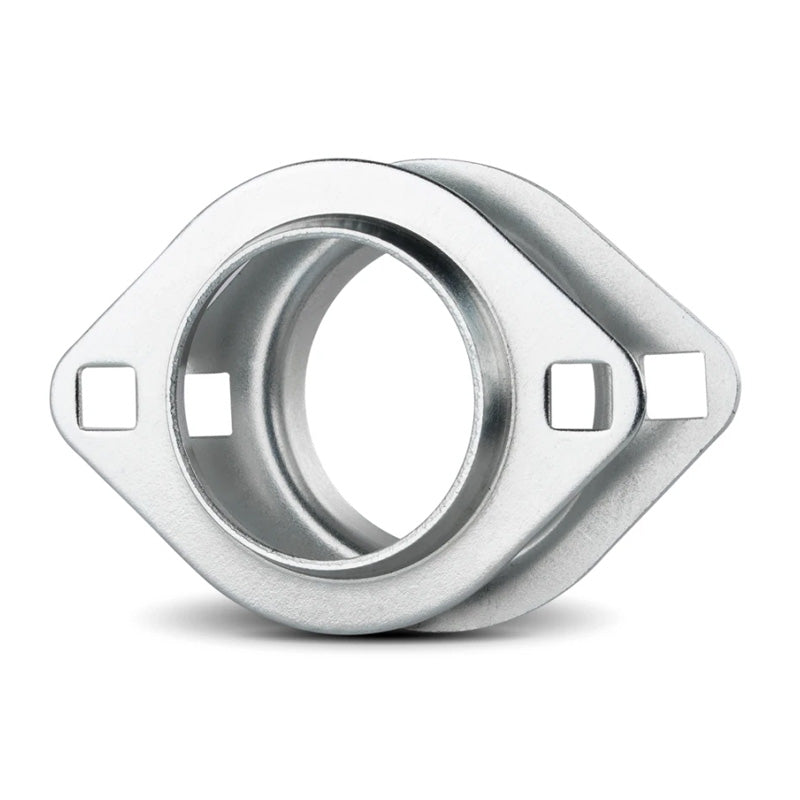 PFL207 1 Set of Oval 2 Bolt Pressed Steel Bearing Housing for 207 inserts