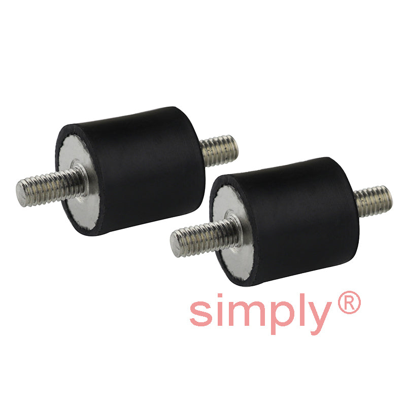 Pack of 2 High-Performance Male/Male Anti-Vibration Bobbin 30x15mm M8 Threads