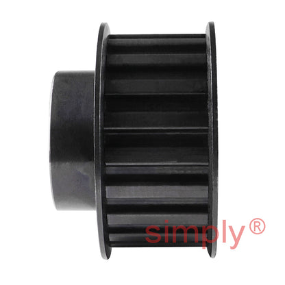 P24-L-050F - 3/8 inch Pitch 24 Tooth Flanged Pilot Bored Steel Timing Pulley for 1/2 inch Wide Belts