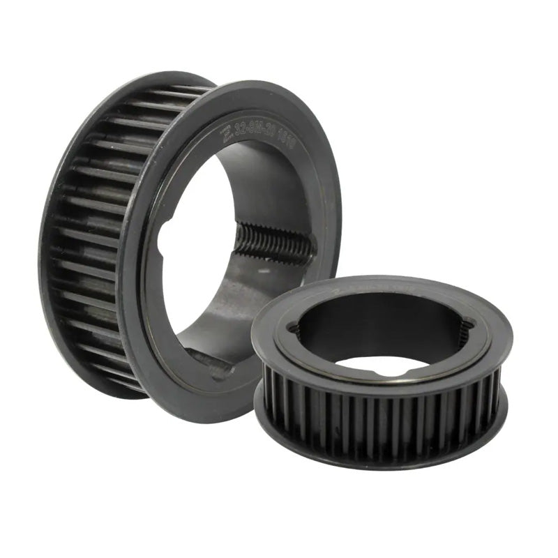 PC8M-32S-36 - 8mm Pitch 32 Tooth Polychain and Synchrochain Steel Taper Bore Timing Belt Pulley for 36mm Wide Belts