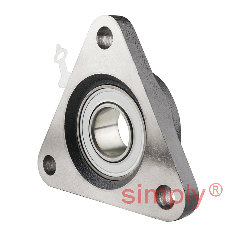 INA PCFTR25XL Three Bolt Cast Iron Triangular Housing Unit with Eccentric Collar Insert 25mm Bore