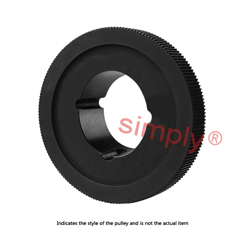 PC8M-90S-62 - 8mm Pitch 90 Tooth Polychain and Synchrochain Steel Taper Bore Timing Belt Pulley for 62mm Wide Belts