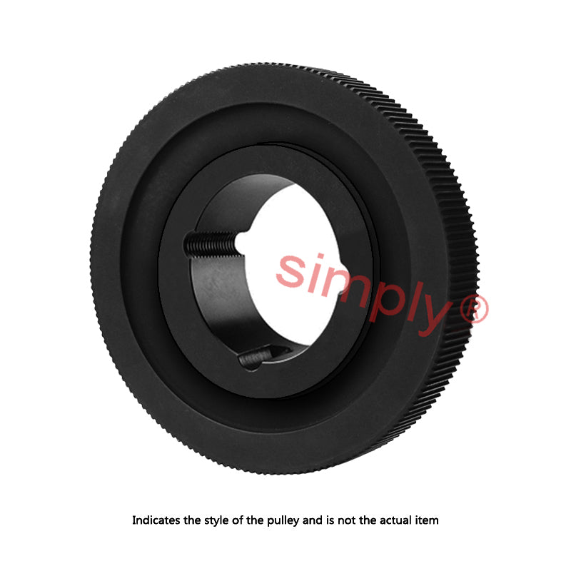 PC14M-80S-68 - 14mm Pitch 80 Tooth Polychain and Synchrochain Cast Iron Taper Bore Timing Belt Pulley for 68mm Wide Belts