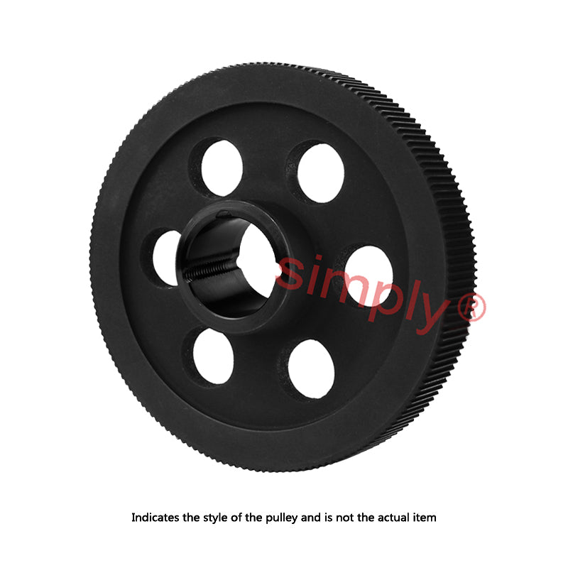 PC14M-80S-20 - 14mm Pitch 80 Tooth Polychain and Synchrochain Steel Taper Bore Timing Belt Pulley for 20mm Wide Belts