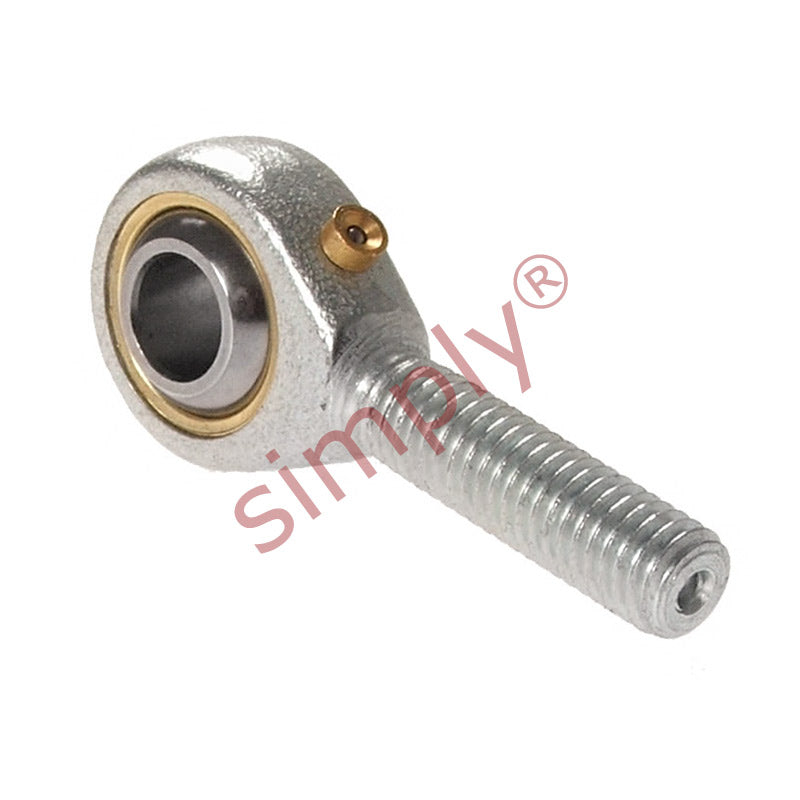 Budget POS28 Right Hand Steel / Bronze Lined Plain Male Rod End 28mm Bore M27x2 Thread