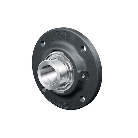 INA RMEY30XLN Four Bolt Cast Iron Round Housing with Grub Screw Insert 30mm Bore