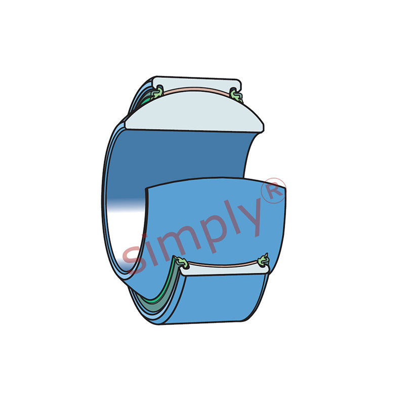 Major Branded GE110TXE2LS Maintenance Free Spherical Plain Bearing Steel / PTFE Fabric 110x160x70x55mm