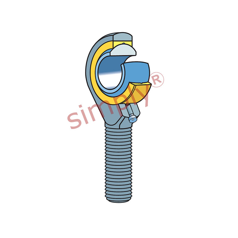 SKF SALKAC10M Left Hand Steel / Bronze Lined Plain Male Rod End M10 Thread