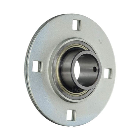 RHP SLFE2-7/16 4 Bolt Round Pressed Steel Bearing Housing and 2-7/16 inch Bore Insert