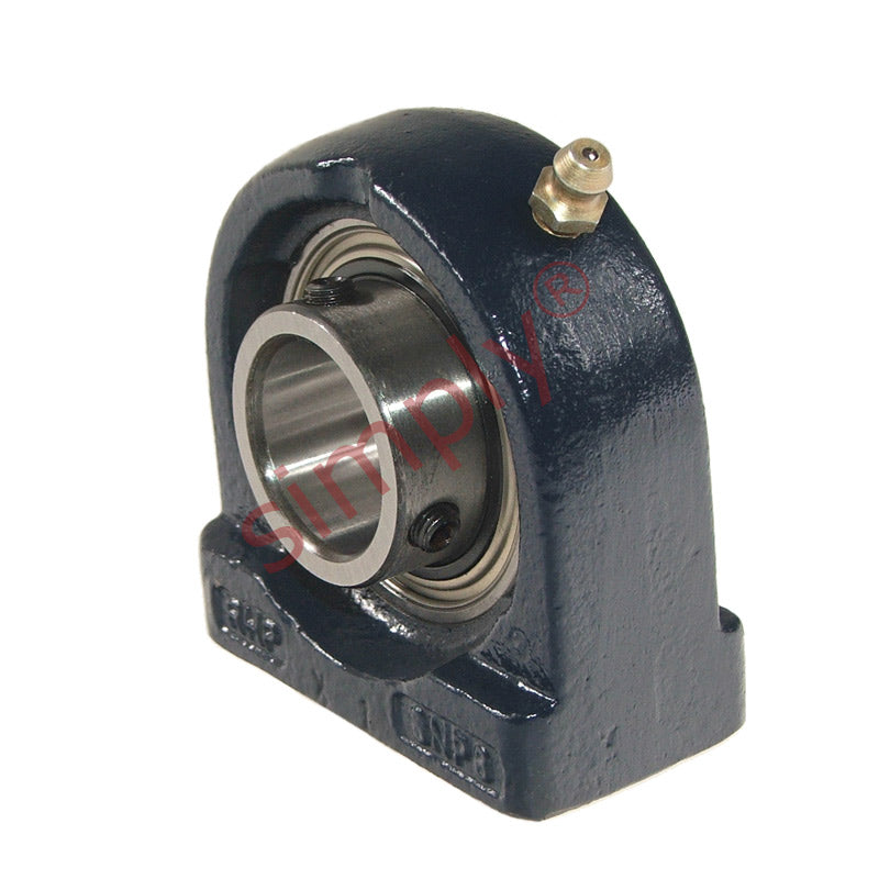 RHP SNP2-1/8 Threaded Base Small Footprint Pillow / Plummer Block and 2-1/8 inch Bore Grub Screw Full Width Insert