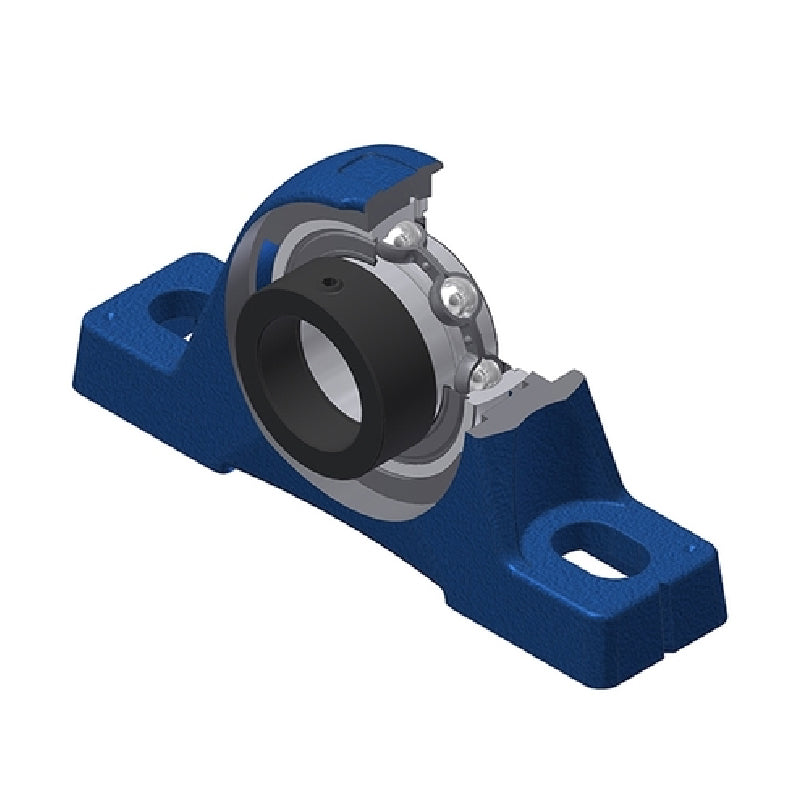 SNR ESPE210N Metric Cast Iron Two Bolt Pillow / Plummer Block Housing with 50mm Eccentric Collar Insert - Allow 2-3 Days