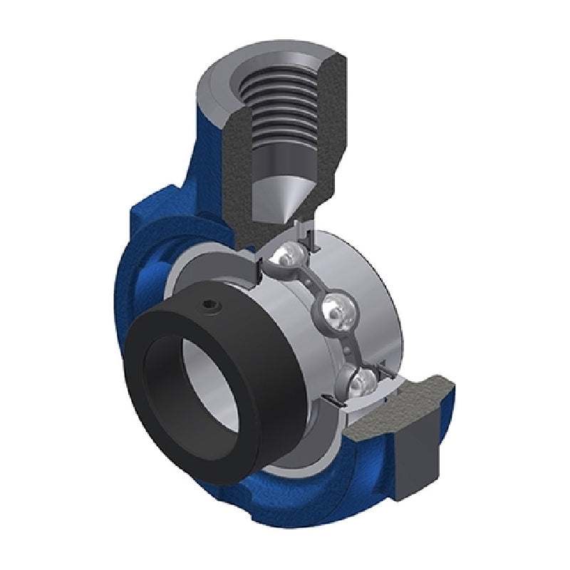 SNR EXEHE205 Metric Cast Iron Hanger Bearing Unit with Eccentric Collar Insert 25mm Bore - Allow 2-3 Days
