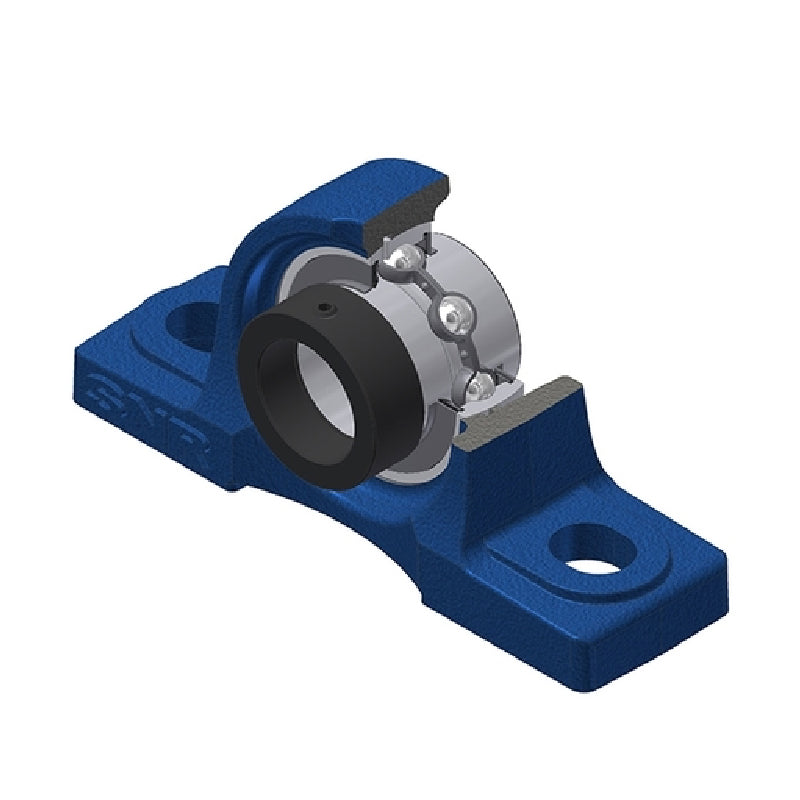 SNR EXP311 Metric Cast Iron Two Bolt Pillow / Plummer Block Housing with 55mm Eccentric Collar Insert - Allow 2-3 Days