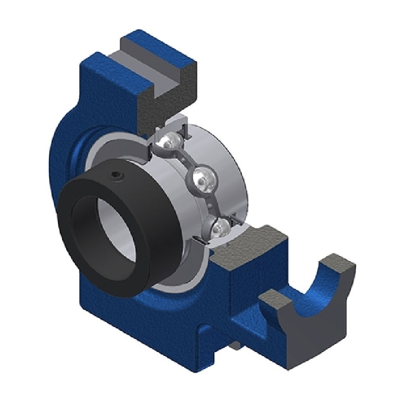 SNR EXT214 Metric Cast Iron Take Up Unit with Eccentric Collar Insert 70mm Bore - Allow 2-3 Days