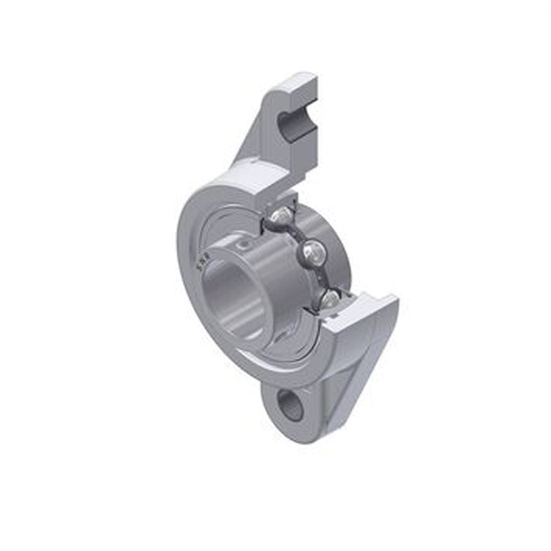 SNR MUCNFL206-18 Imperial Thermoplastic Two Bolt Oval Flanged Bracket Housing Unit with 1-1/8 inch Bore Insert - Allow 2-3 Days