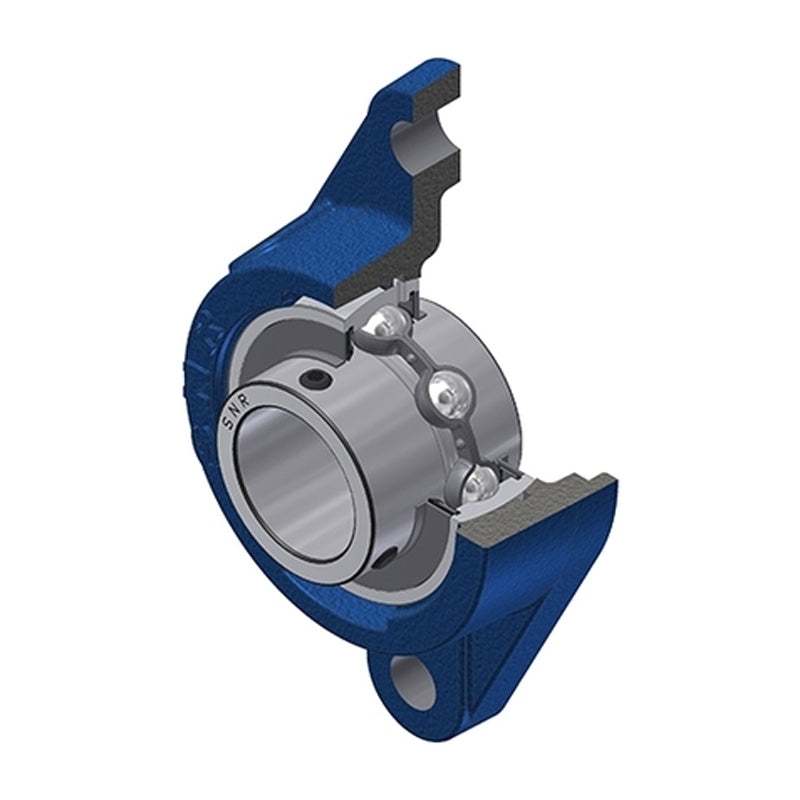 SNR UCFLE210-31 Imperial Two Bolt Oval Cast Iron Flange Housing with 1-15/16 inch Bore Insert - Allow 2-3 Days