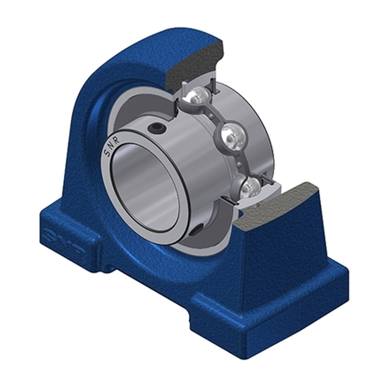 SNR UCPA205 Threaded Base Small Footprint Metric Pillow / Plummer Block Housing Supplied with 25mm Bore Insert - Allow 2-3 Days