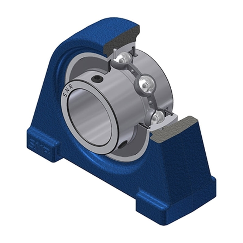SNR UCPAE208 Threaded Base Small Footprint Metric Pillow / Plummer Block Housing Supplied with 40mm Bore Insert - Allow 2-3 Days