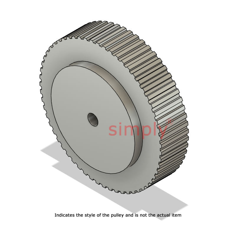 Aluminium Pilot Bore AT10 Timing Pulley 10mm Pitch 48 Tooth for 16mm Wide Belts - Overall Width 31mm