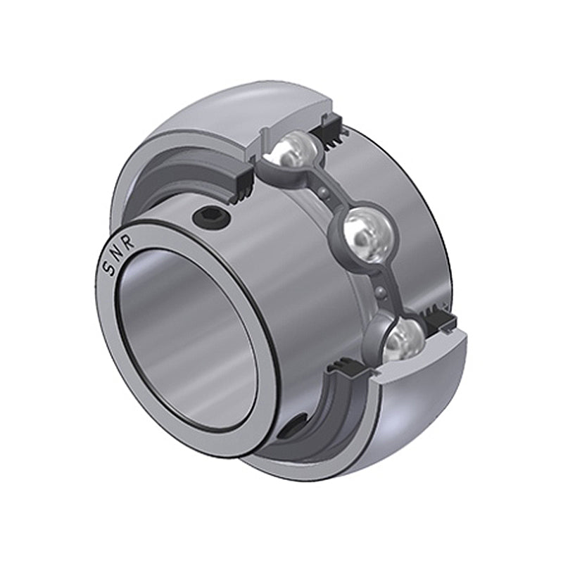 SNR UC311G2L3 Metric Full Width Spherical Outer Bearing Insert 55mm Bore 120mm Outside Diameter with Grub Screws and Triple Lip Seals - Allow 2-3 Days