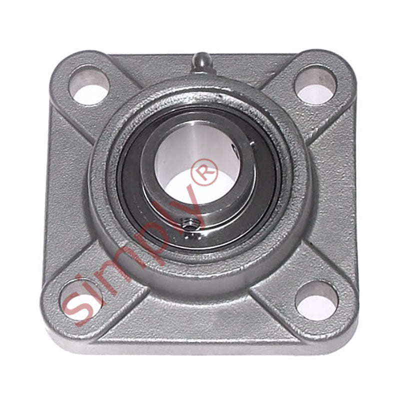 SSUCF201-8 Imperial Four Bolt Square Stainless Steel Flange Housing with 1/2 inch Bore Stainless Insert