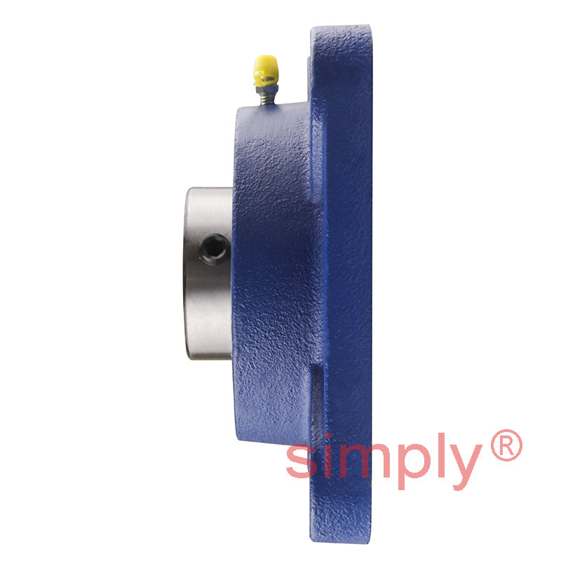 SNR UCF308 Metric Four Bolt Square Cast Iron Flange Housing with 40mm Bore Insert