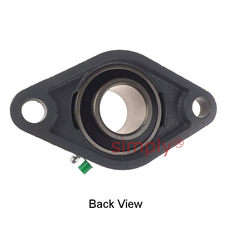 UCFL207-23 Imperial Two Bolt Oval Cast Iron Flange Housing with 1-7/16 inch Bore Insert