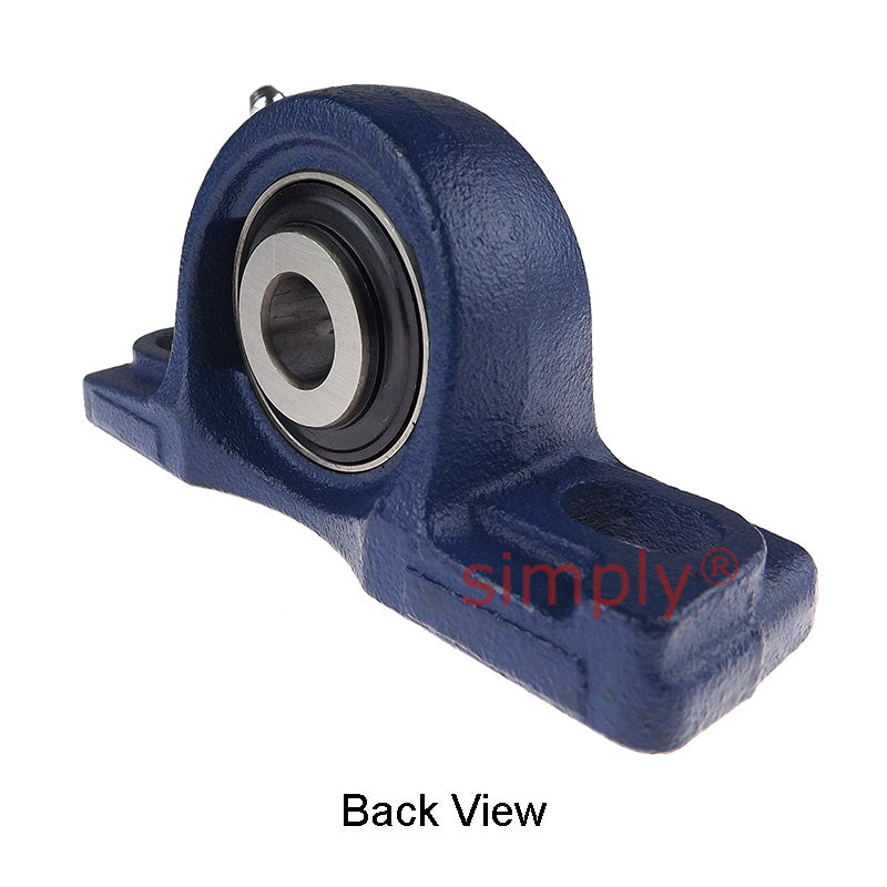 UCP202 Metric Cast Iron Two Bolt Pillow / Plummer Block Housing with 15mm Bore Insert 