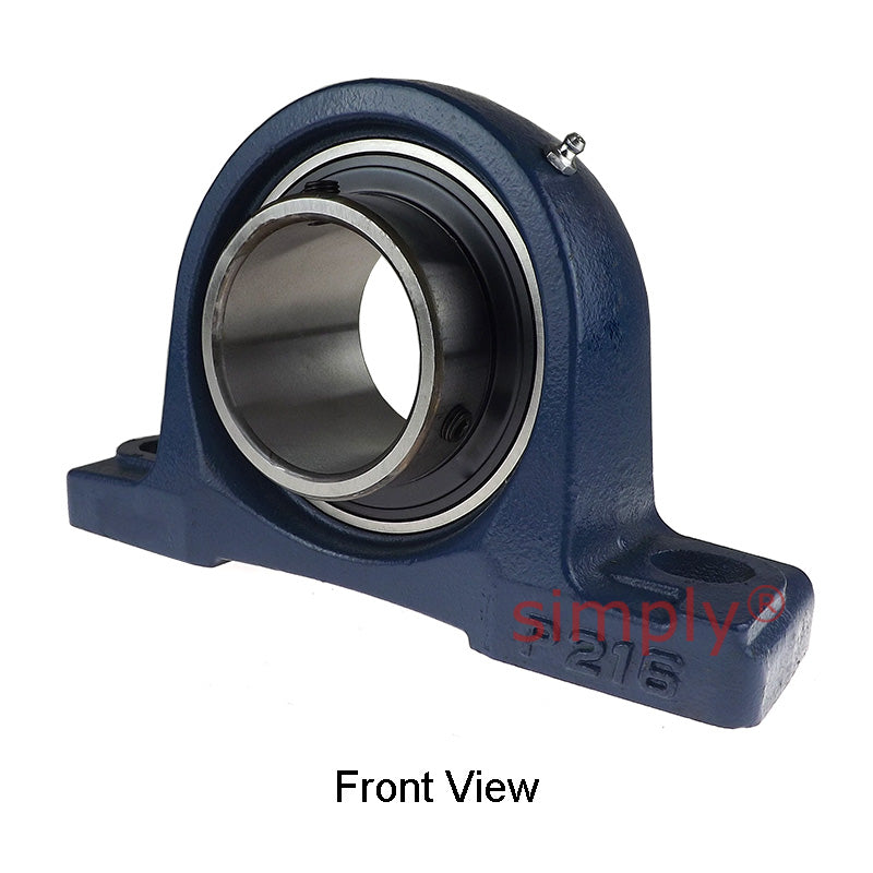 UCP216 Metric Cast Iron Two Bolt Pillow / Plummer Block Housing with 80mm Bore Insert 