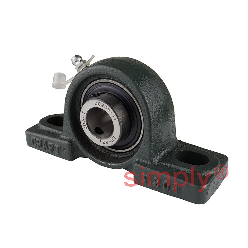 UCP203-11 Imperial Cast Iron Two Bolt Pillow / Plummer Block Housing with 11/16 inch Bore Insert 