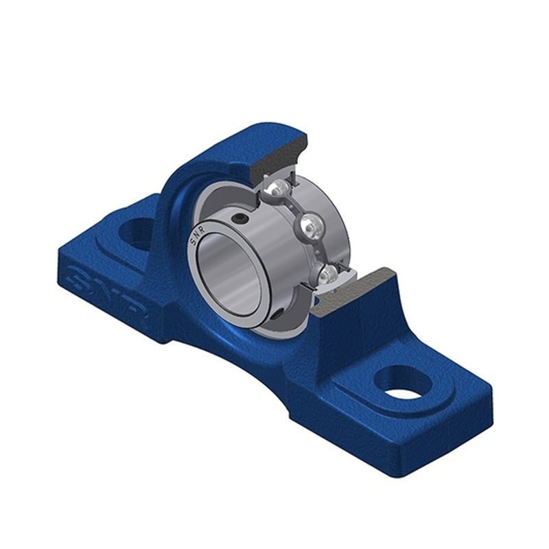 SNR UCP206 Metric Cast Iron Two Bolt Pillow / Plummer Block Housing with 30mm Bore Insert