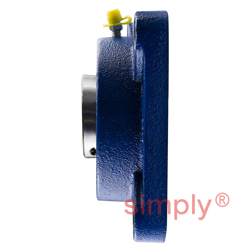 SNR USF207 Metric Four Bolt Square Cast Iron Flange Housing with 35mm Bore Insert