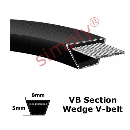 Optibelt VB-8x1050-Li Raw Edge Classical 8mm Wide 5mm Deep V-Belt