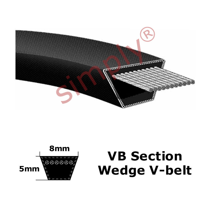 Optibelt VB-8x1120-Li Raw Edge Classical 8mm Wide 5mm Deep V-Belt
