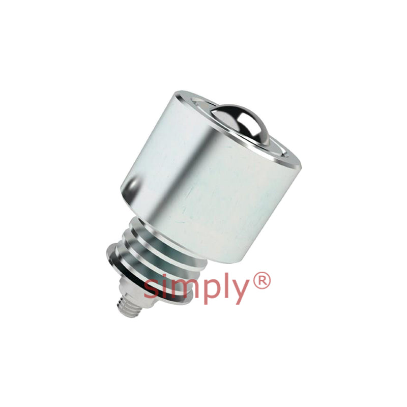 High Capacity External Spring Loaded Ball Transfer Unit with 25.4mm Stainless Steel Ball - Load Capacity 45kg - Allow 2-3 Days