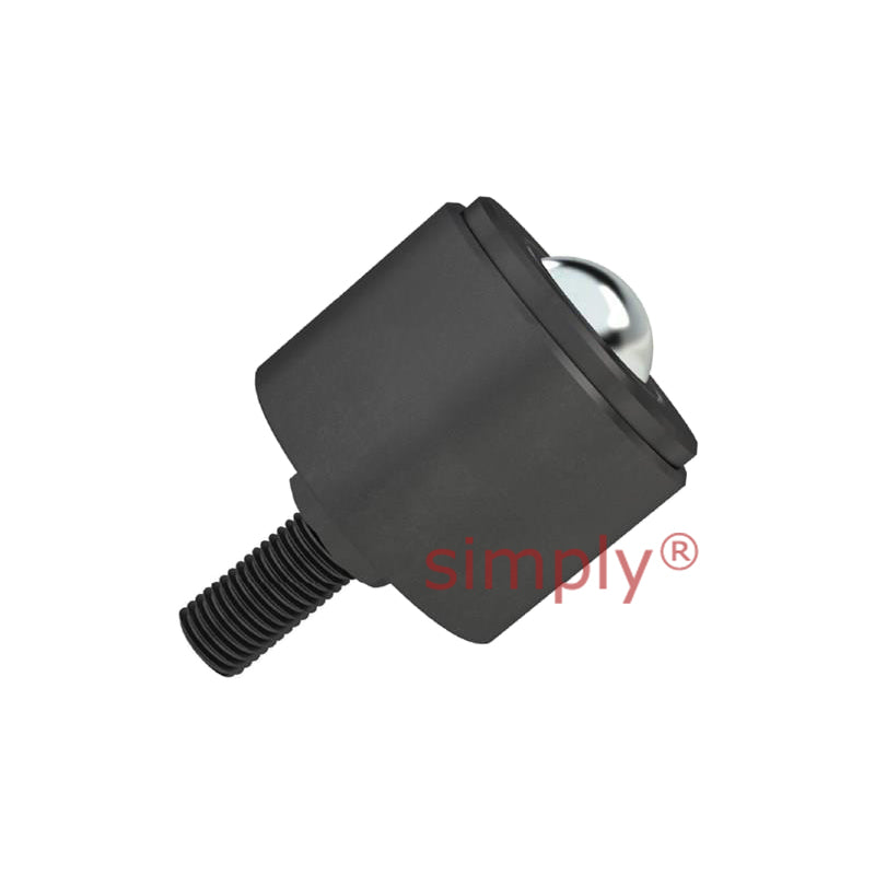 High Capacity Hex Threaded Ball Transfer Unit with 38.1mm Stainless Steel Ball 3/4 UNF Thread - Load Capacity 700kg - Allow 2-3 Days
