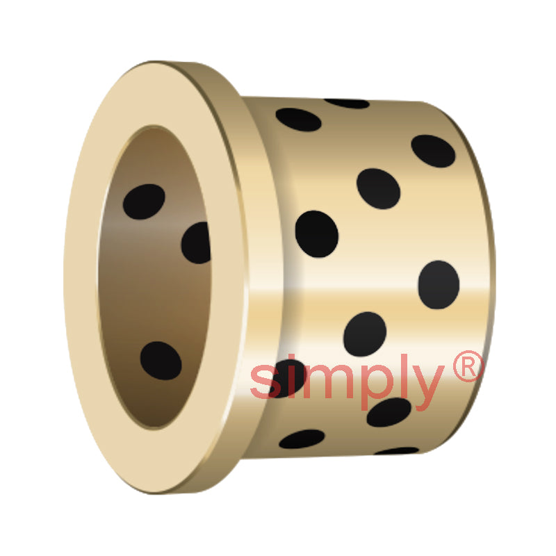 WMOF121820 Flanged Oilless Bronze Bush 12x18x20mm