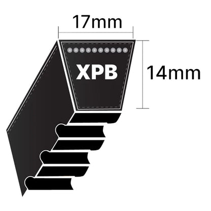 XPB1800 Gates Quad Power 4 XPB-Section Cogged V-Belt (Uniset Match)