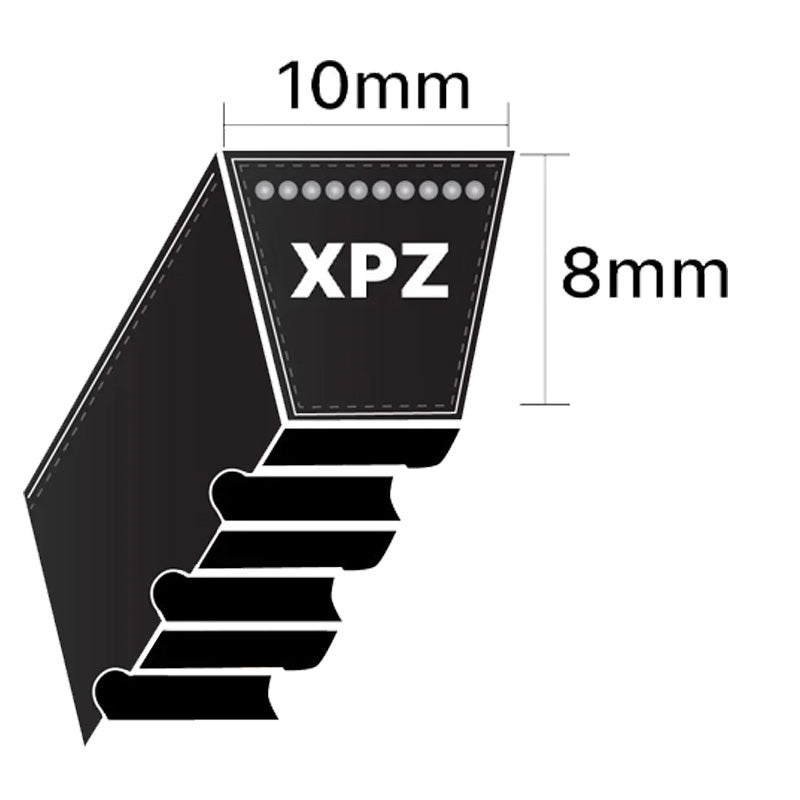 XPZ1750 Gates Quad Power 4 XPZ-Section Cogged V-Belt (Uniset Match)