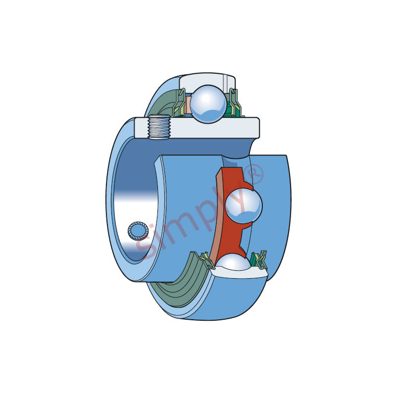 SKF YAR206-2RF/VE495 Grub Screw Bearing Insert with Food-Grade Grease 30mm Bore 62mm Outside Diameter