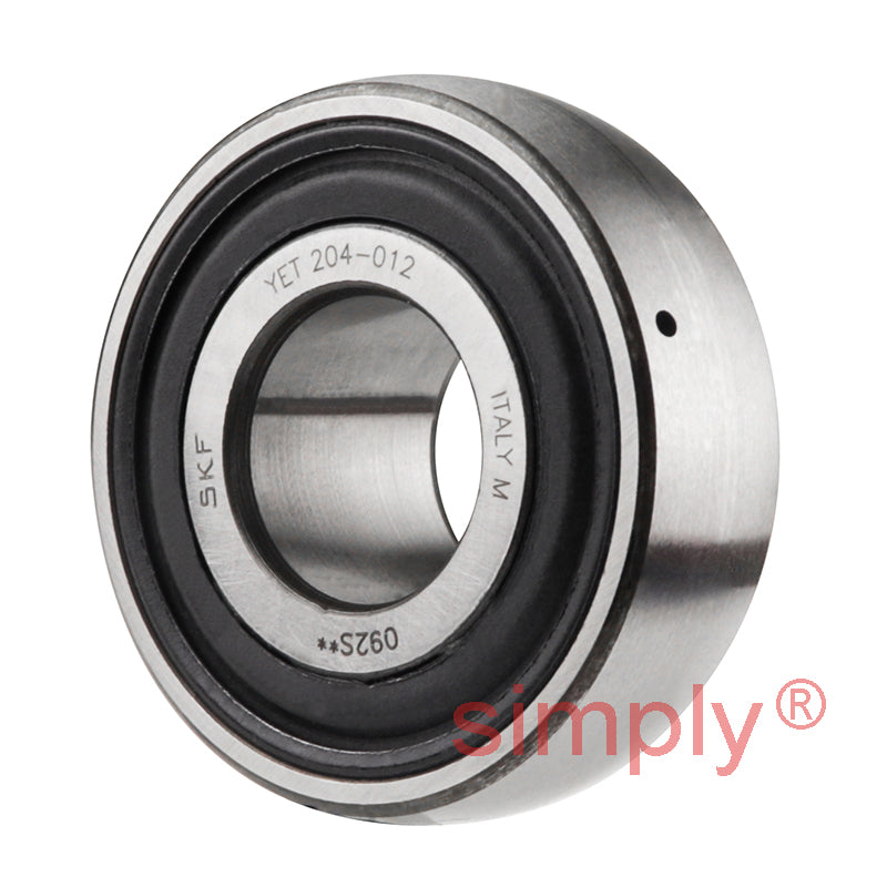 SKF YET204-012 Food Grade Grease Bearing Insert Grub Screw 3/4 inch 47mm Outside Diameter