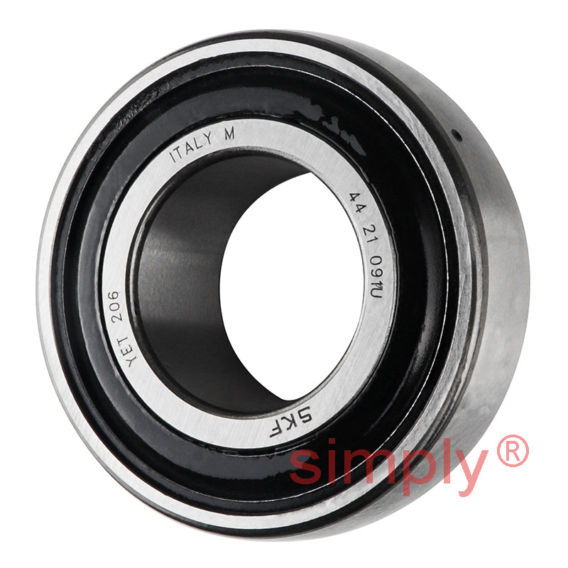 SKF YET206 Eccentric Locking Collar Bearing Insert with 30mm Bore 62mm Outside Diameter