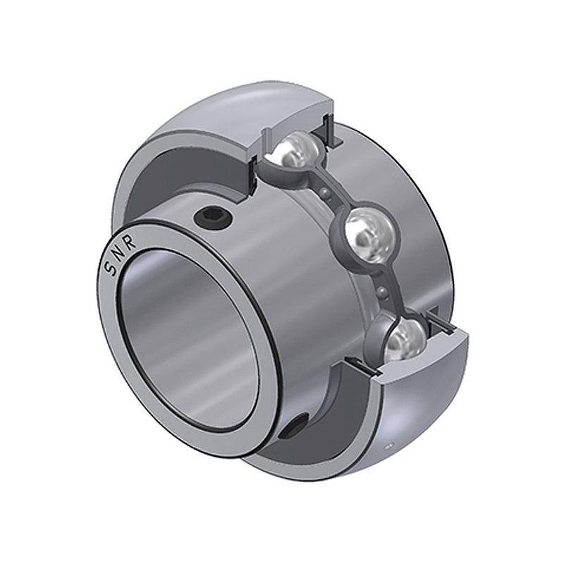 SNR ZUC207-23FG Imperial Full Width Spherical Outer Food Safe Bearing Insert 1-7/16 inch Bore 72mm Outside Diameter with Grub Screws